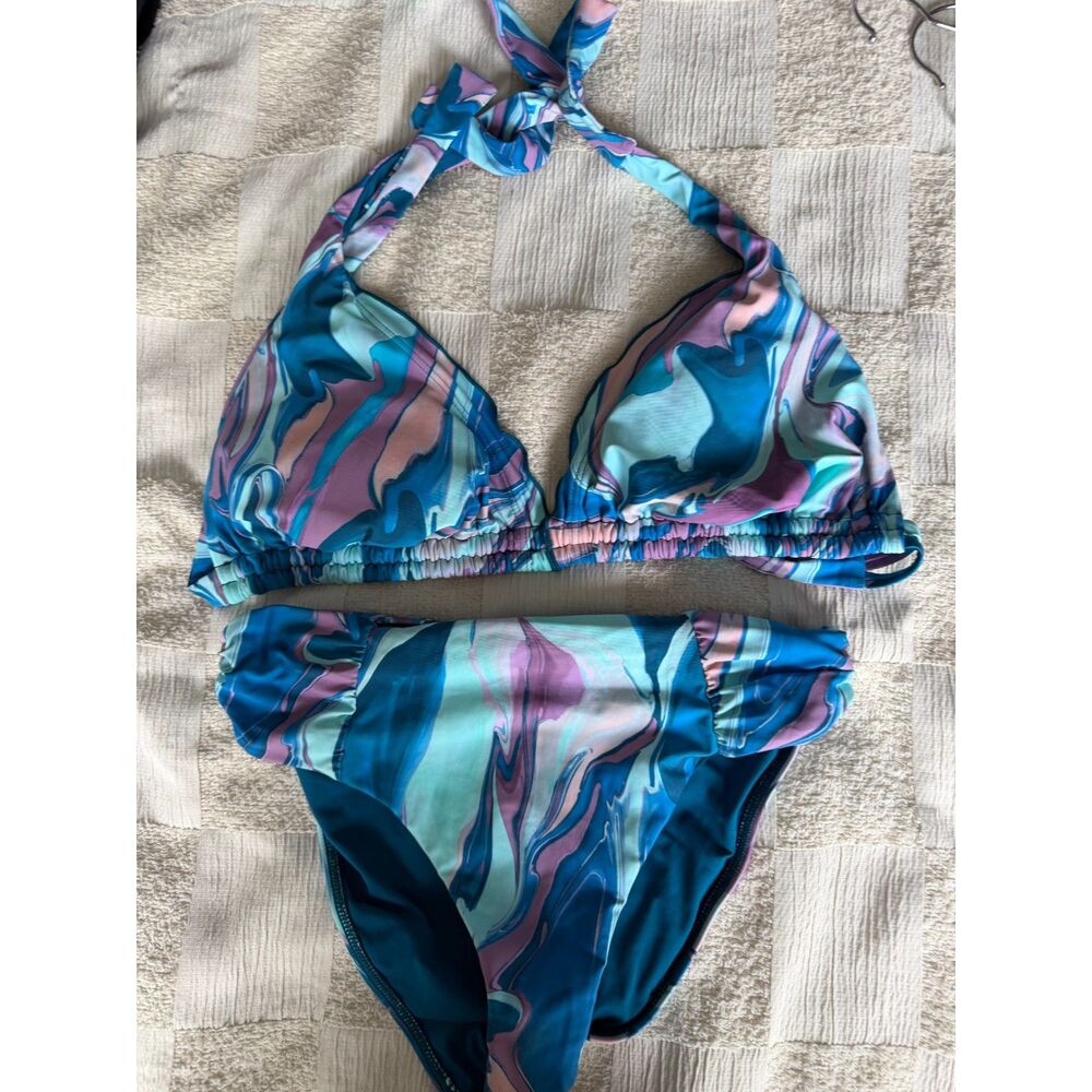 Birdsong Two Piece halter top bikini  size Medium